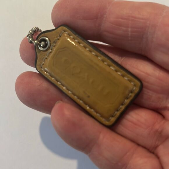 COACH Tan Leather Hang Tag - Picture 2 of 3